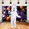 Adult Deluxe Bunny Costume with White Jumpsuit Fluffy Tail and Mascot Head